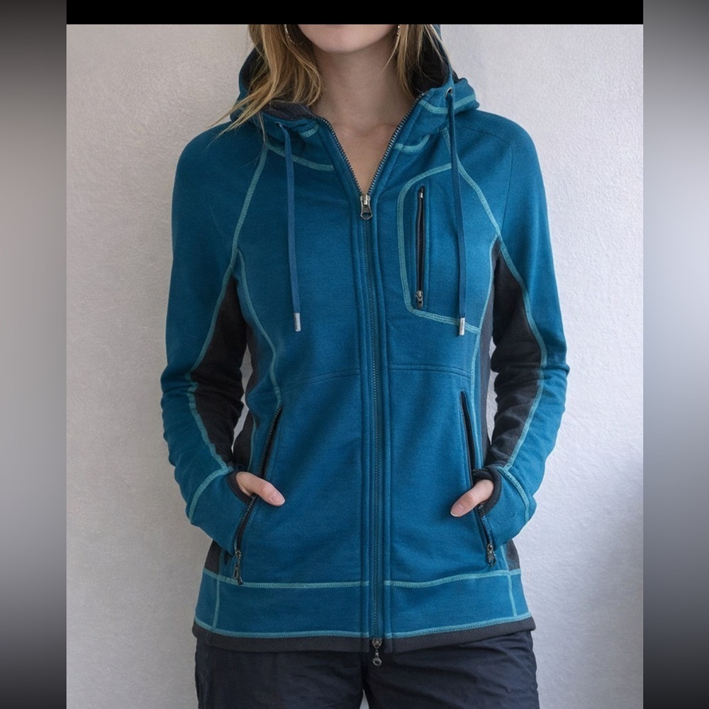 EUC WOMEN’S FLEECE LINED TITLE NINE FULL ZIP XS HOODIE/SWEATSHIRT